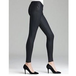 ADRIANO GOLDSCHMIED THE ABSOLUTE LEGGING
EXTREME SKINNY-STRETCH WAX COATED BLACK